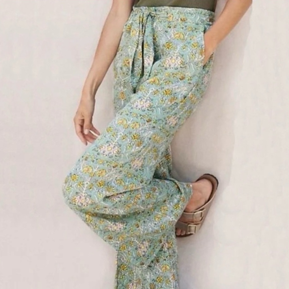 Anthropologie Maeve Alina Island Printed Wide Leg Pants